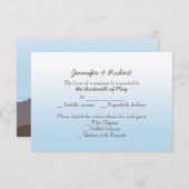 マウン素朴テンジプ結婚リンの応答カード 出欠カード (正面/裏面)