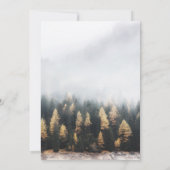 マウン素朴テンパインツリー秋フォレストと写真 セーブザデート (裏面)