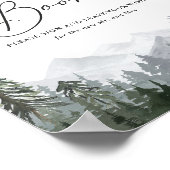 マウン素朴テンパインツ結婚リズゲストブックサイン ポスター (角)