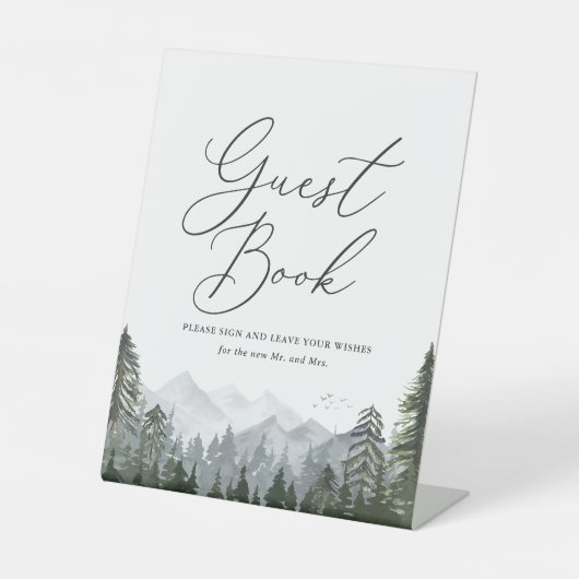 マウン素朴テンパインツ結婚リズゲストブックサイン 台座サイン (正面)