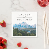 マウン素朴テンパーソナライズされたビュ結婚ーズナプキン スタンダードカクテルナプキン (インサイチュ)