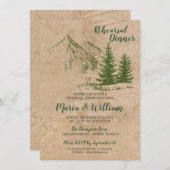 マウン素朴テンリハーサルディナー招待状 招待状 (正面/裏面)