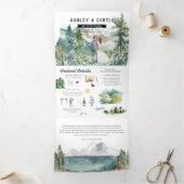 マウン素朴テン結婚の3倍招待状 三つ折り招待状 (内部)