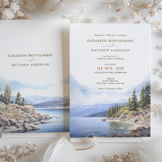 マウン素朴テン結婚レイクタホ 招待状