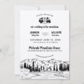 マウン素朴テン結婚式招待状 招待状 (正面)