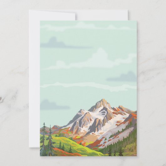 マウン素朴テン結婚式招待状 招待状 (裏面)