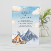 マウン素朴テン結婚式招待状 招待状 (スタンド正面)