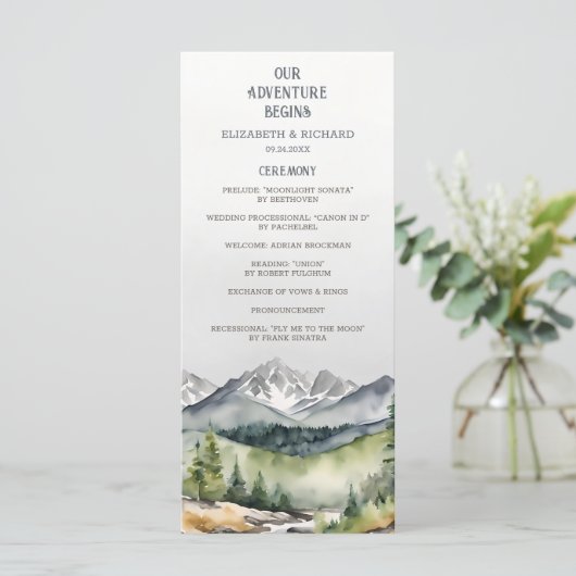 マウン素朴テン・アドベンチャー開始結婚式 プログラム (スタンド正面)