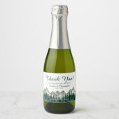マウン素朴テン&パイン結婚ズ・サンキュー・ミニ スパークリングワインラベル (正面)
