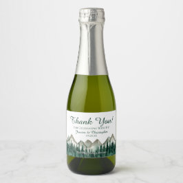 マウン素朴テン&パイン結婚ズ・サンキュー・ミニ スパークリングワインラベル