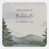 マウン素朴テン&レイクバチェロレッテ週末 スクエアシール (正面)