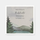 マウン素朴テン&レイクバチェロレッテ週末 スタンダードカクテルナプキン (正面)