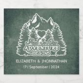 マウン素朴トアドベンチャーグリーンシャルボ結婚ードズ スパークリングワインラベル (シングルラベル)