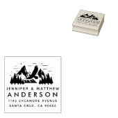 マウン素朴トイーグルランドスケープファミリーアドレス ラバースタンプ (押印)