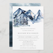 マウン素朴トウォーターカラーボホブライダルシャワー 招待状 (正面/裏面)