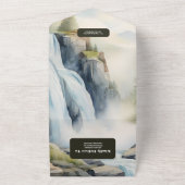 マウン素朴トウォーターフォー結婚ズ オールインワン招待状 (外側)