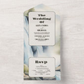 マウン素朴トウォーターフォー結婚ズ オールインワン招待状 (内側)