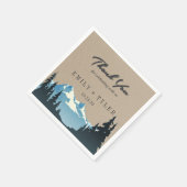 マウン素朴トウッドランド結婚フォレストズカスタム スタンダードカクテルナプキン (角)