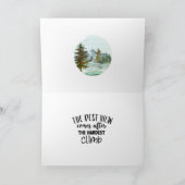 マウン素朴トキャビン感動的引用文カード サンキューカード (内部)