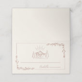 マウン素朴トテラコッタ結婚ズ プレイスカード (外部開封)