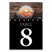 マウン素朴トバレーフォレストサンセット結婚ズ テーブルナンバー (正面)