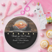 マウン素朴トバレーフォレストサンセット結婚ズ ペーパープレート (パーティー)