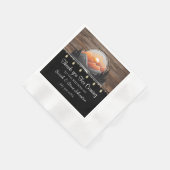 マウン素朴トバレーフォレストサンセット結婚ズ 縁ありカクテルナプキン (角)