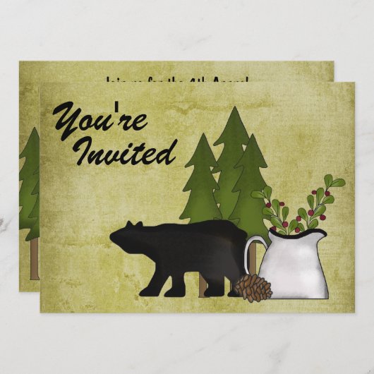 マウン素朴トベアファミリー懇親会招待状 招待状 (正面/裏面)