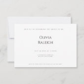 マウン素朴トボホバチェロレッテウィークエンドカード 招待状 (裏面)