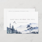 マウン素朴トボホバチェロレッテウィークエンドカード 招待状 (正面/裏面)