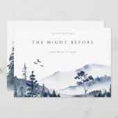 マウン素朴トボホリハーサルディナー招待状 招待状 (正面/裏面)