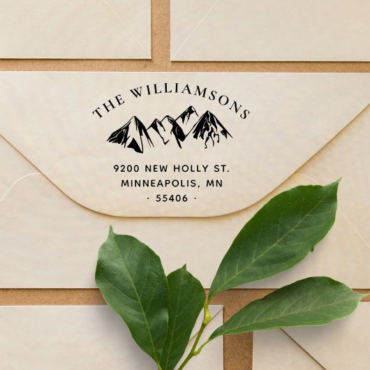 マウン素朴トランドスケープカスタム差出人住所 セルフインキングスタンプ