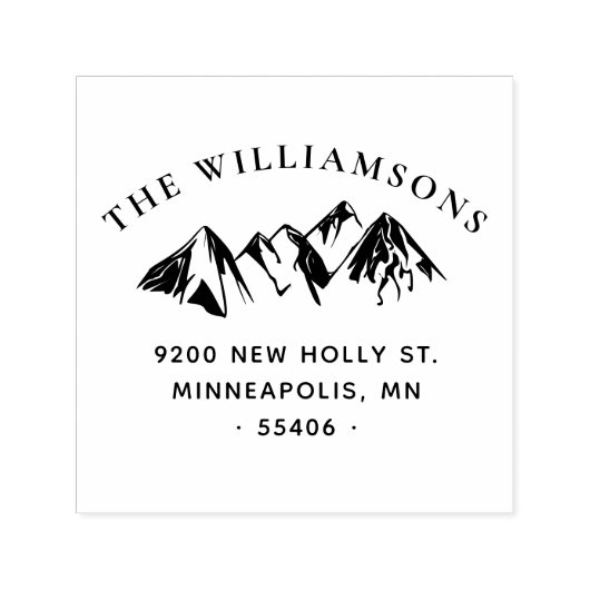 マウン素朴トランドスケープカスタム差出人住所 セルフインキングスタンプ (デザイン)