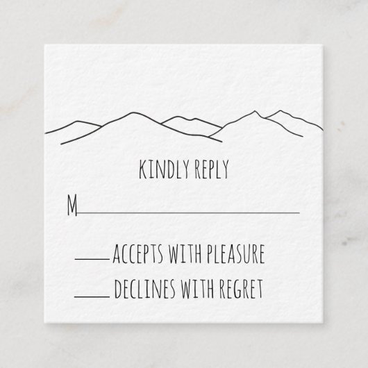 マウン素朴結婚スのエンクロージャカード エンクロージャーカード (正面)