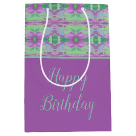 マウヴアンドターコイズ ミディアムペーパーバッグ