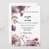 マウヴアンドポニー結婚式招待状 招待状 (正面/裏面)