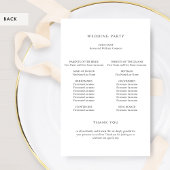 マウヴエレガントとパープルモノグラム結婚式 プログラム