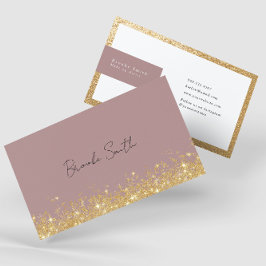 マウヴエレガントアンド金ゴールドラグジュアリー 名刺