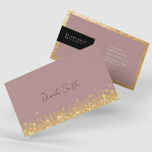 マウヴエレガントアンド金ゴールドラグジュアリー 名刺