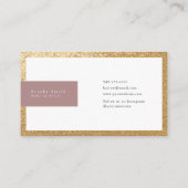 マウヴエレガントアンド金ゴールドラグジュアリー 名刺 (裏面)