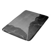 マウヴエレガントグレイフェイクグリッター大理石 バスマット (アングル)