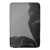 マウヴエレガントグレイフェイクグリッター大理石 バスマット (正面縦)