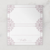 マウヴエレガントダスティバラ結婚ズヴィンテージクラシック プレイスカード (外部開封)