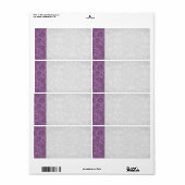 マウヴエレガントダマスクの結婚式 ラベル (フルシート)