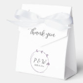 マウヴシンプルハートリースモノグラム結婚ズ フェイバーボックス (正面)