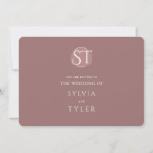 マウヴタイポグラフィクレストモノグラム結婚ズ