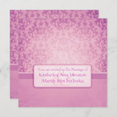 マウヴフォーマルダマ結婚スクの招待 招待状 (正面/裏面)