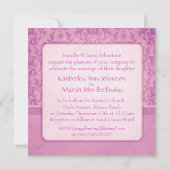 マウヴフォーマルダマ結婚スクの招待 招待状 (裏面)