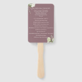 マウヴフローラグリーンリー結婚式 プログラム ハンドファン (裏面)