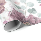 マウヴフローラユーカリ葉エレガントス ラッピングペーパー (ロールコーナー)